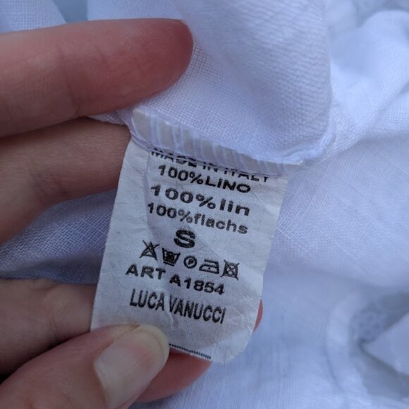 Luca Vanucci Linen Boho Top - Picture 6 of 7